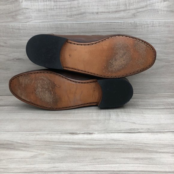Foleys Savile Row Loafers Mens 10N Brown Leather Slip On Shoes main image 8